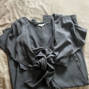 Vetta Capsule BUNDLE: French navy cape jumpsuit Size 2 boyfriend blouse XS